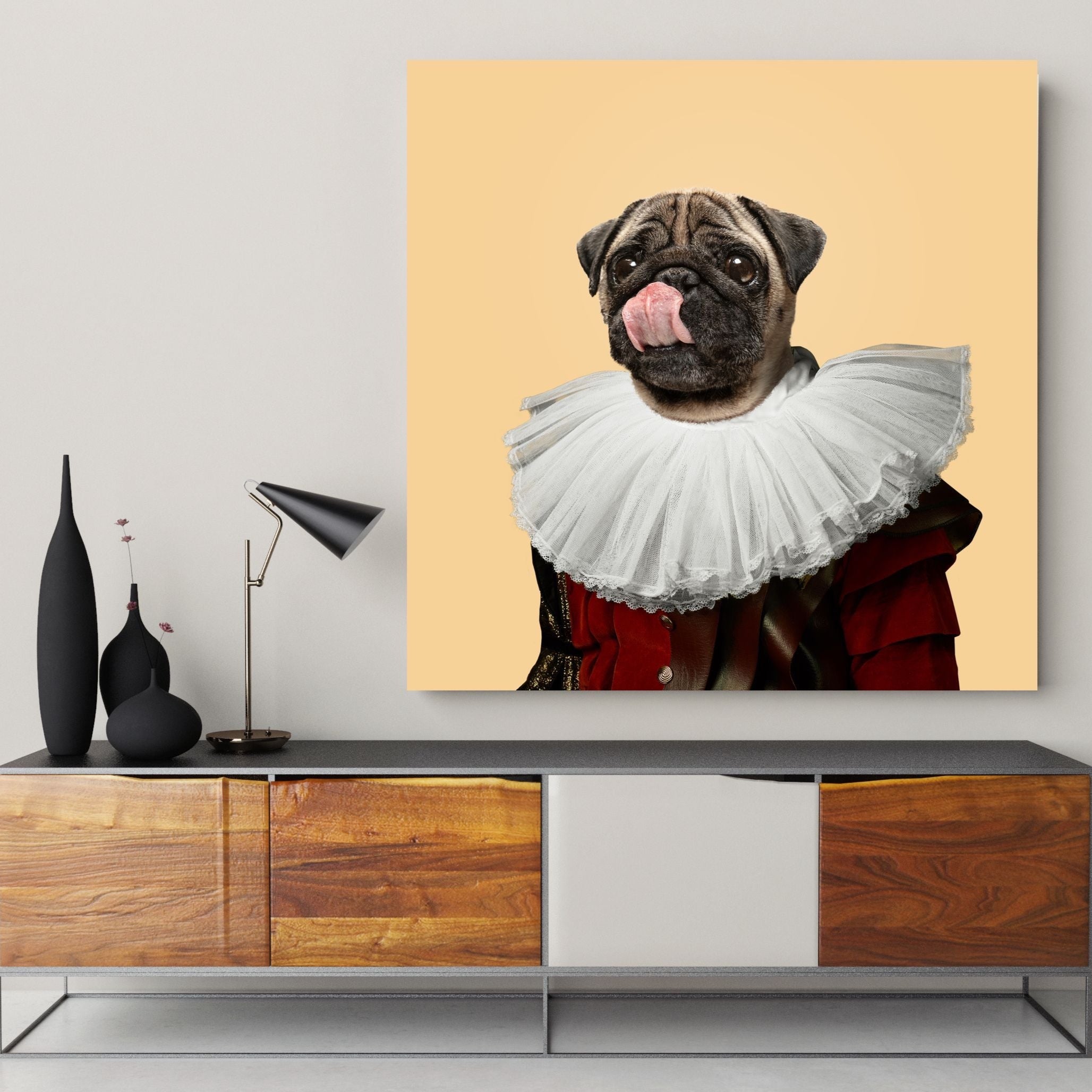 Schilderij Pug Life (Canvas)